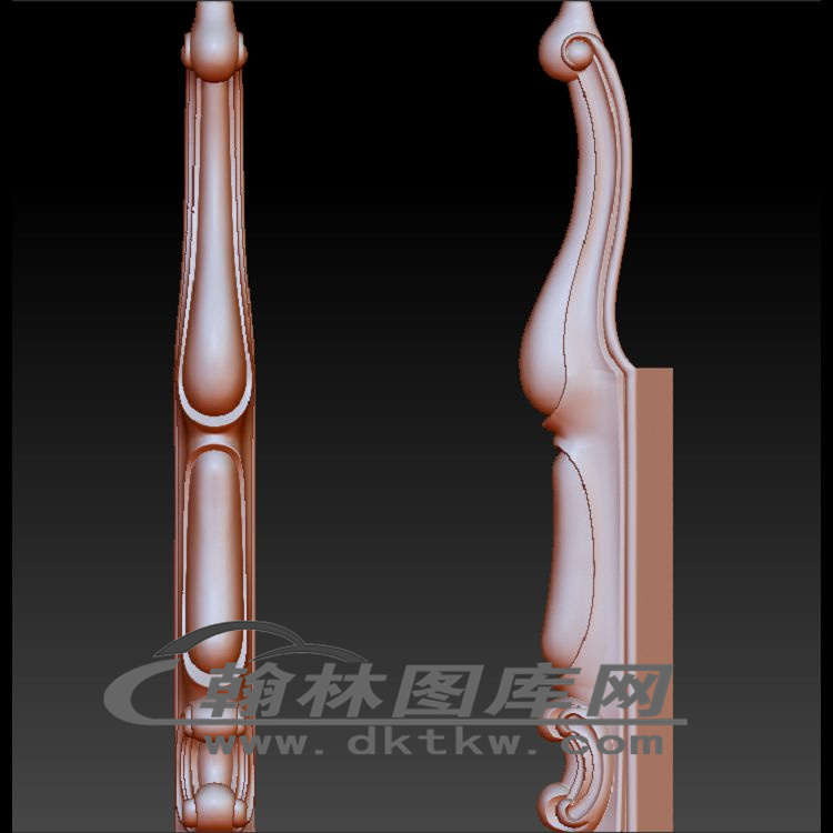 床头柜前脚立体圆雕图（OMG-518）展示