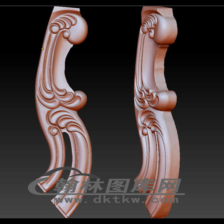 床尾侧板立体圆雕图（OMG-728）展示