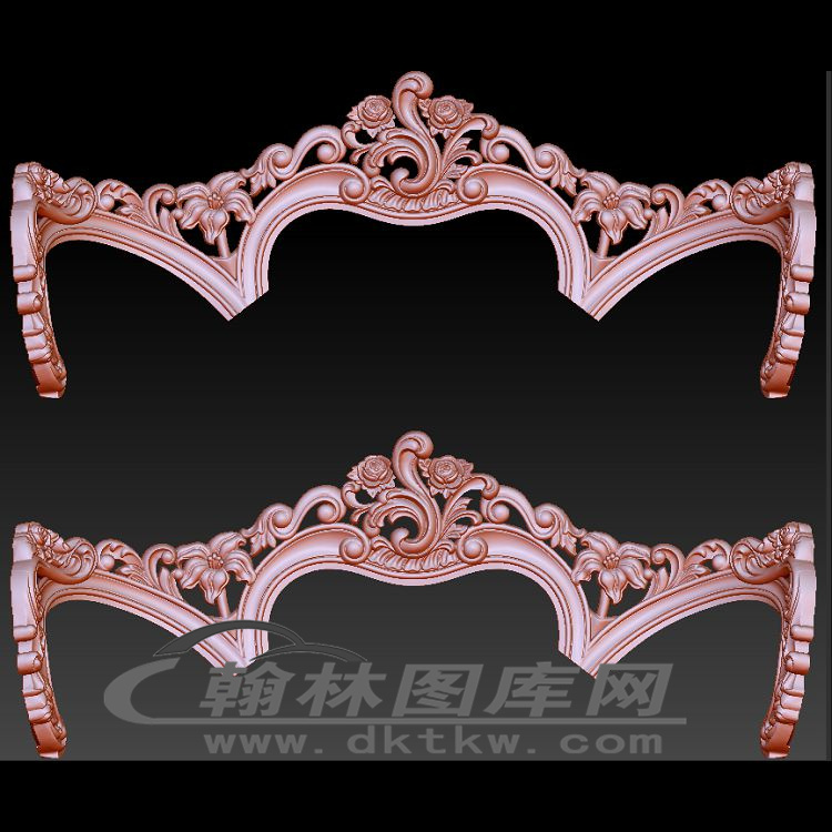 二人沙发正面立体圆雕图（OMG-545）展示