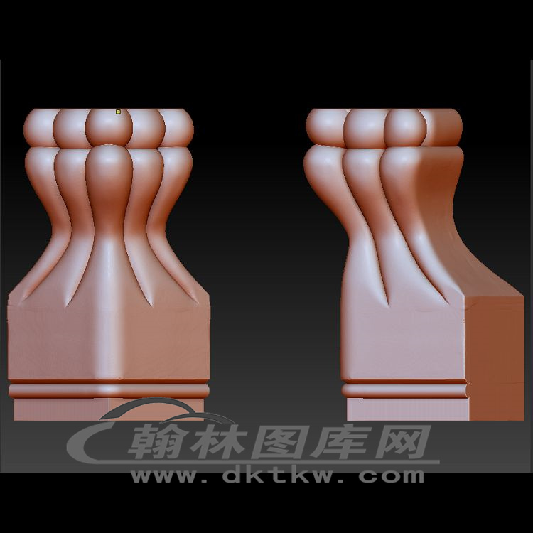 后脚立体圆雕图（OMG-478）展示