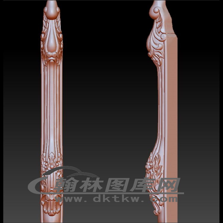 花架脚立体圆雕图（OMG-898）展示