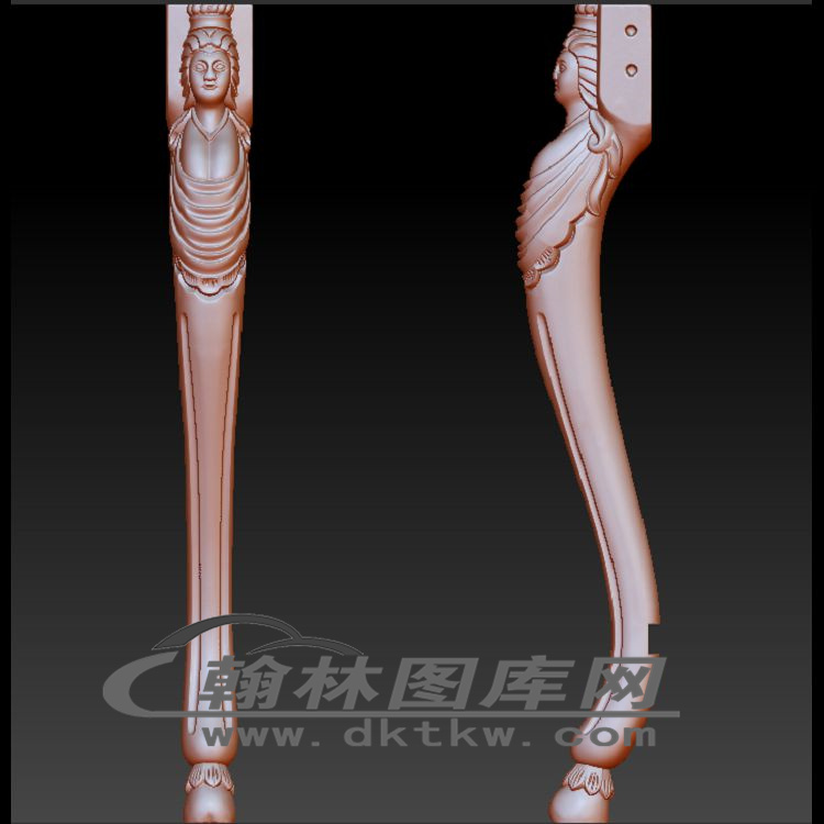 咖啡台脚立体圆雕图（OMG-726）展示