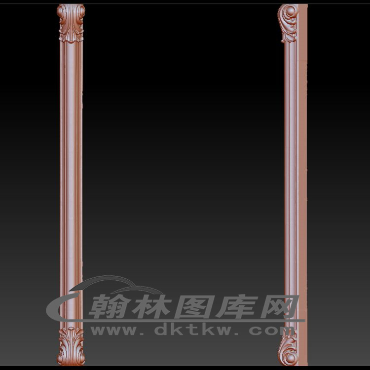 两门酒柜立柱立体圆雕图（OMG-630）展示