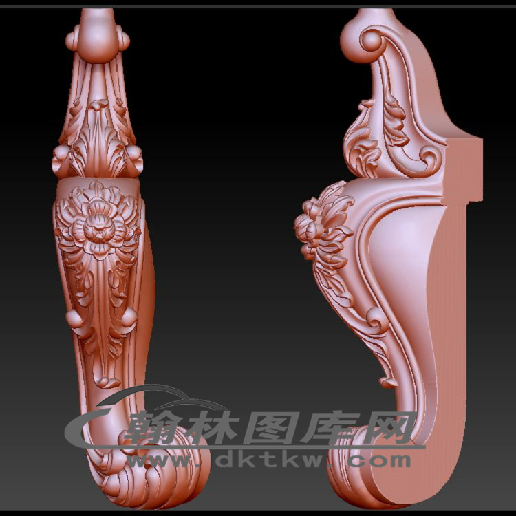 前大脚立体圆雕图（OMG-549）展示