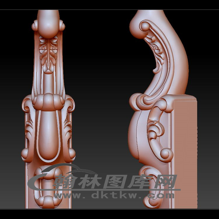 三人茶几脚立体圆雕图（OMG-511）展示