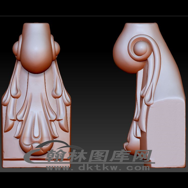 沙发后脚立体圆雕图（OMG-780）展示
