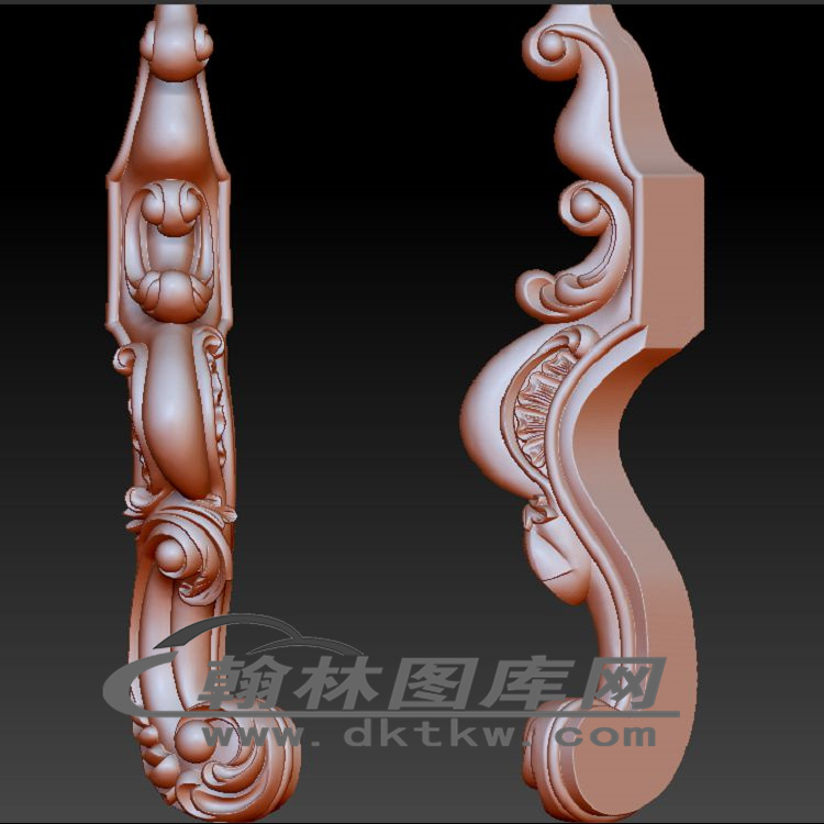沙发前脚立体圆雕图（OMG-854）展示