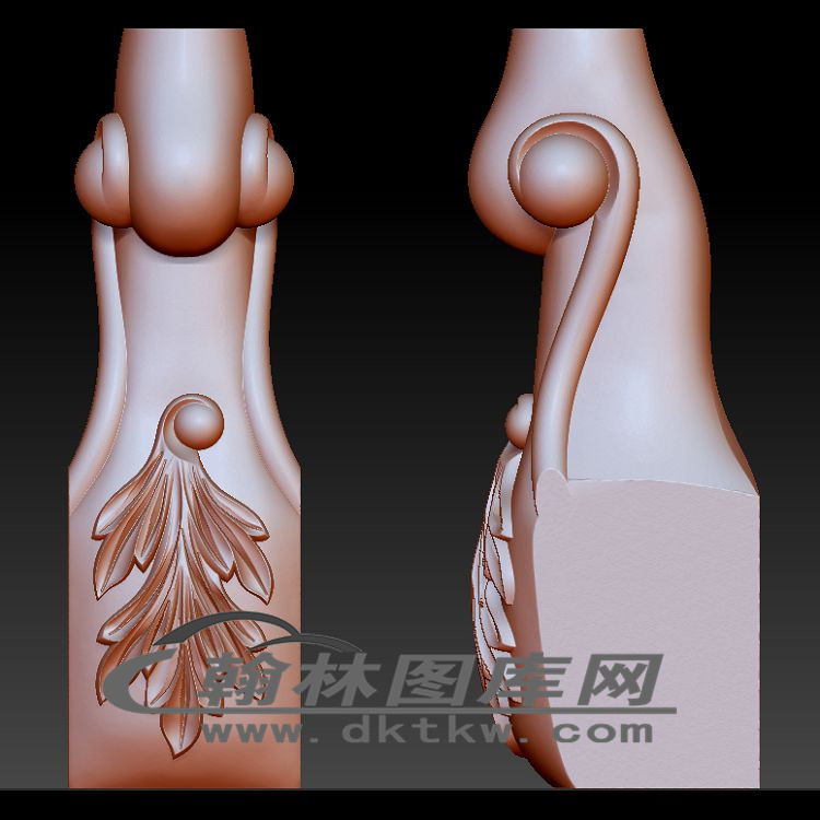 衣柜后脚立体圆雕图（OMG-744）展示