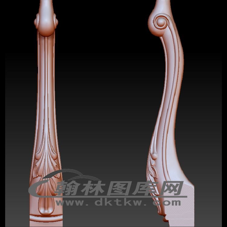 妆凳脚立体圆雕图（OMG-842）展示