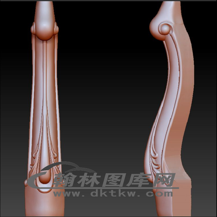 桌子腿立体圆雕图（OMG-377）展示