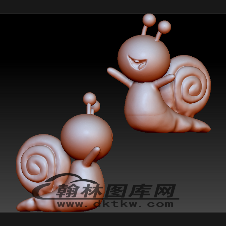 卡通蜗牛立体圆雕图（BLG-520）展示