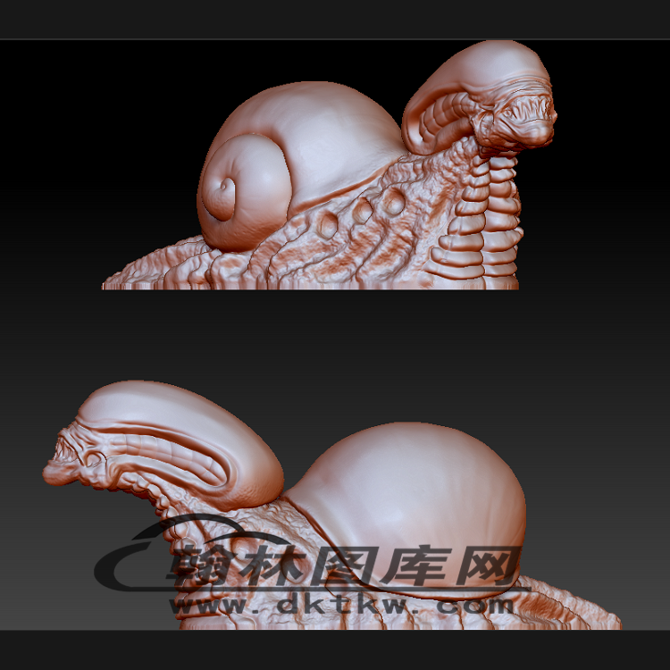 外星蜗牛立体圆雕图（BLG-518）展示