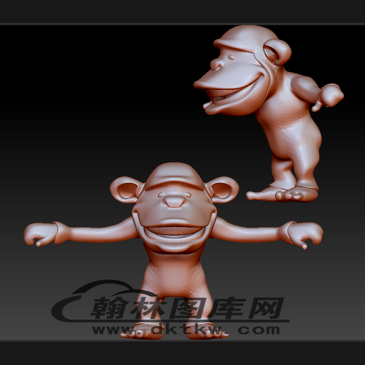 猴子毛毛立体圆雕图（BLG-645）展示