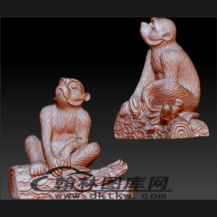 立体猴子立体圆雕图（BLG-631）展示