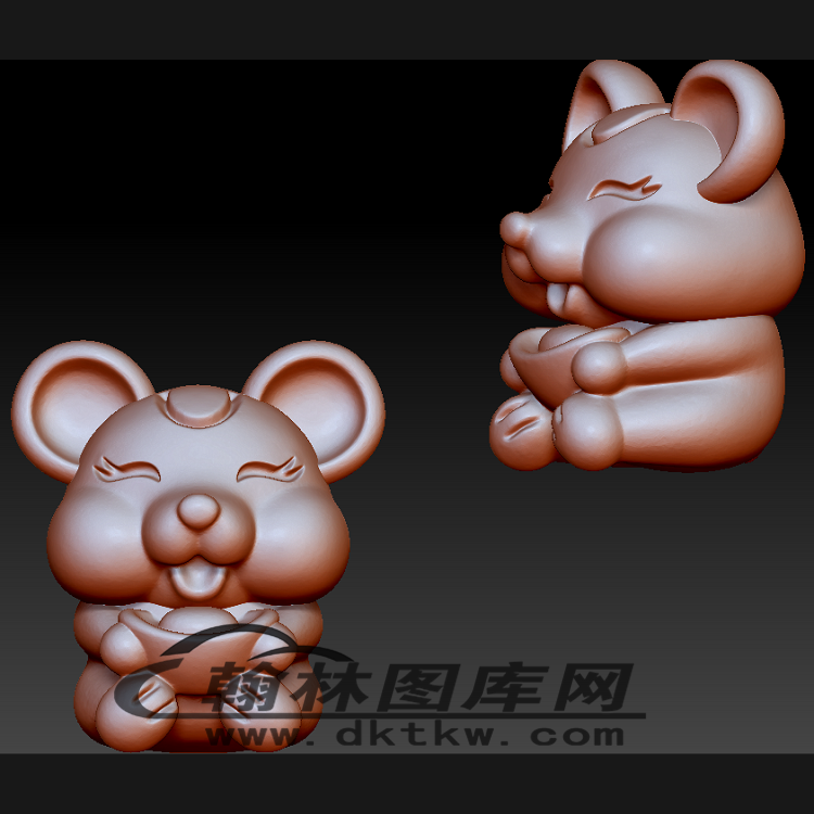 卡通元宝老鼠立体圆雕图（BLG-405）展示