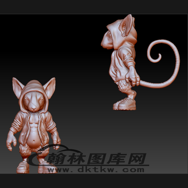 人物老鼠立体圆雕图（BLG-388）展示