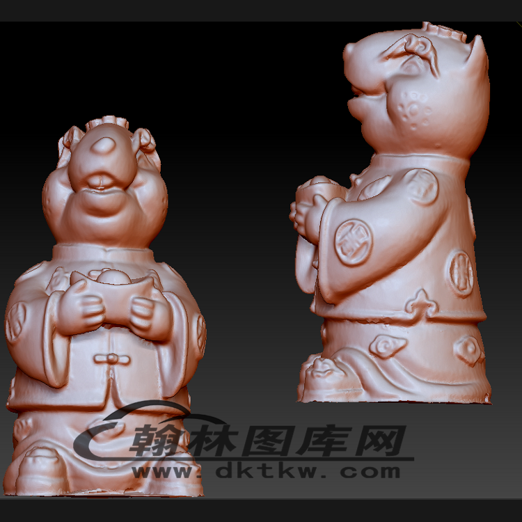生肖鼠立体圆雕图（BLG-372）展示