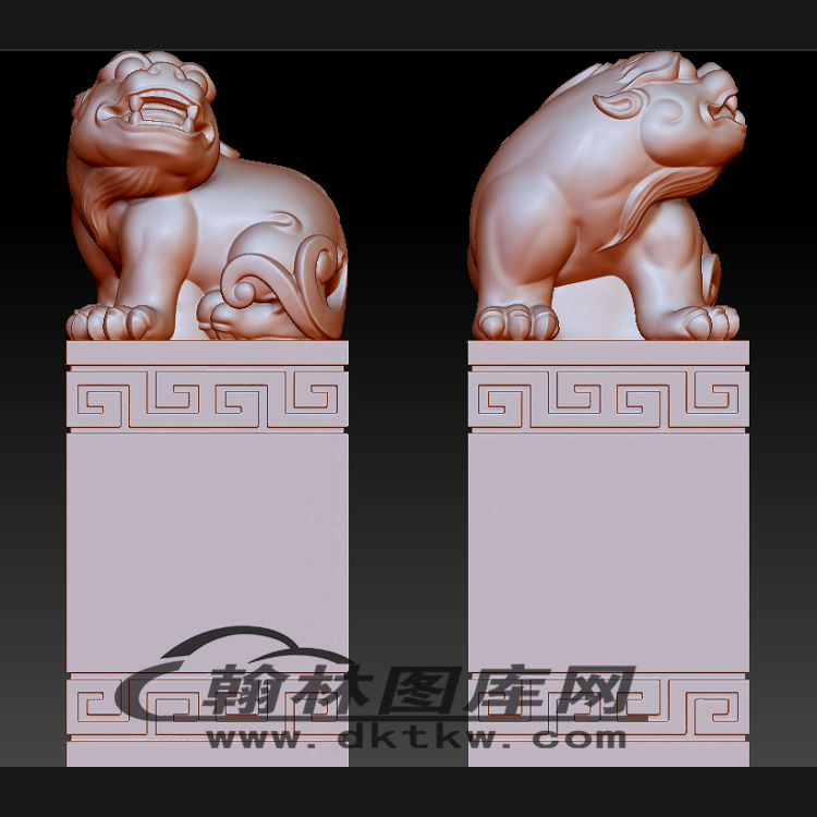 貔貅印章立体圆雕图（BLG-051）展示