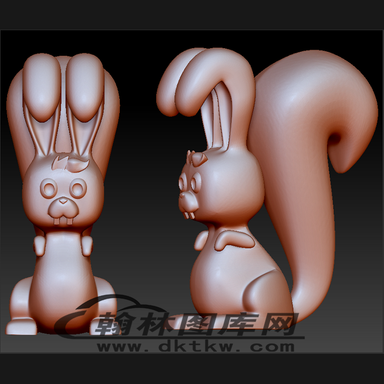 卡通兔子立体圆雕图（BLG-257）展示