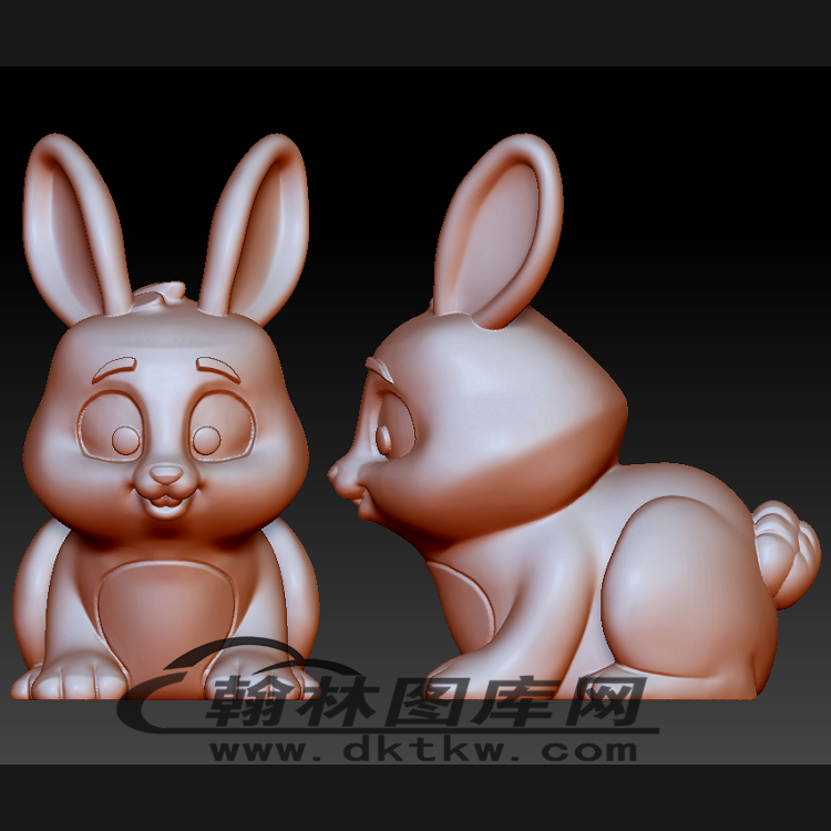 卡通兔子立体圆雕图（BLG-266）展示