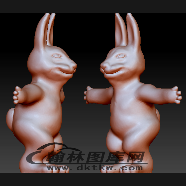 站立兔子立体圆雕图（BLG-250）展示