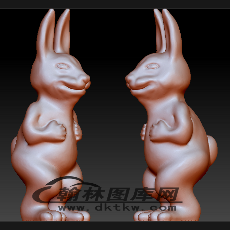 站立兔子立体圆雕图（BLG-251）展示