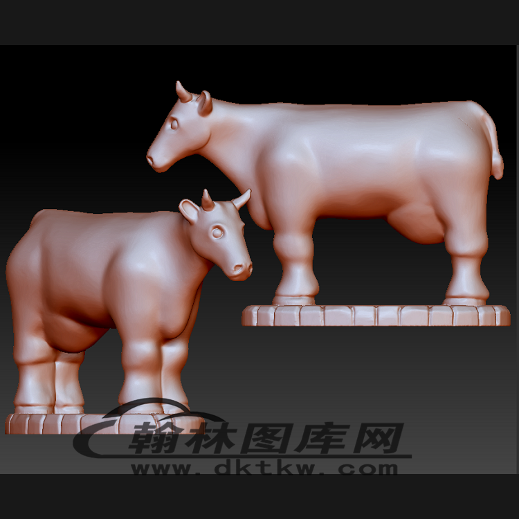 写实牛摆件立体圆雕图（BLG-156）展示
