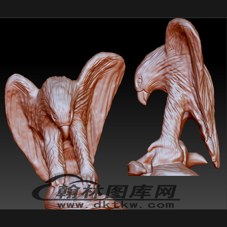 老鹰摆件立体圆雕图（BLG-192）展示