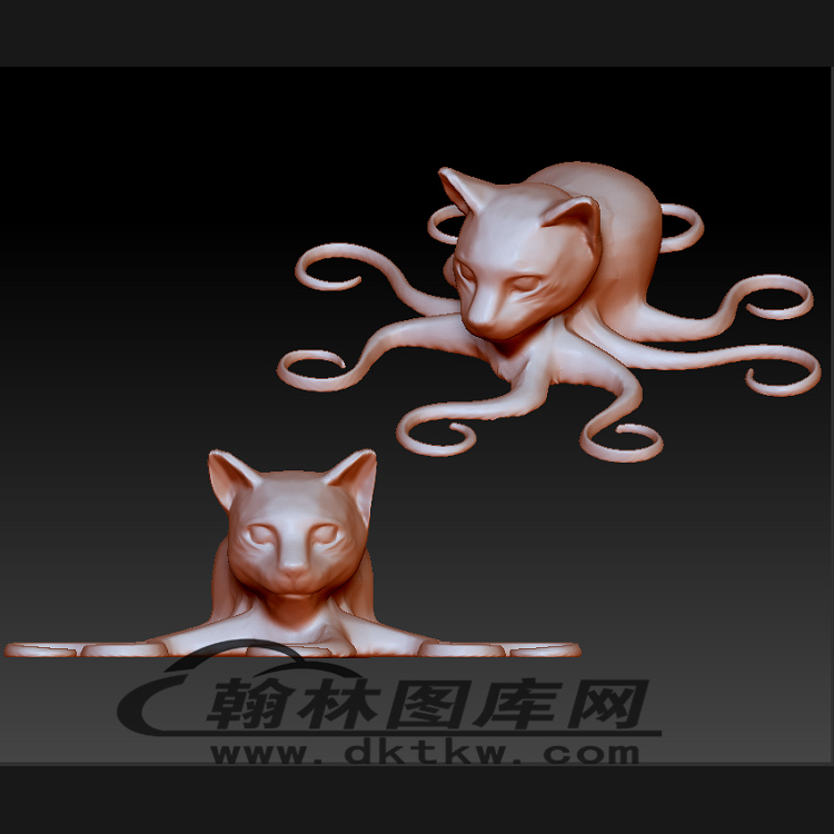 猫头章鱼墙贴立体圆雕图（BLG-620）展示