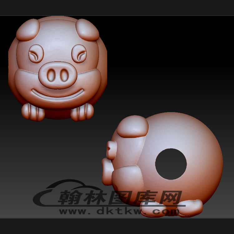 猪手串立体圆雕图（BLG-421）展示