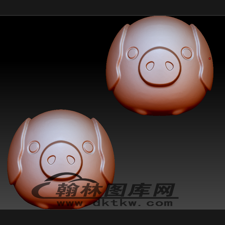 猪头圆珠手串立体圆雕图（BLG-434）展示