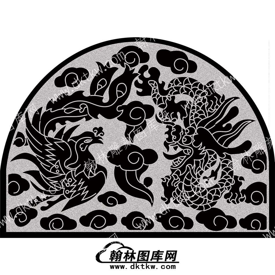 墓碑碑头龙凤线雕图253）a(MBBT-084).jpg