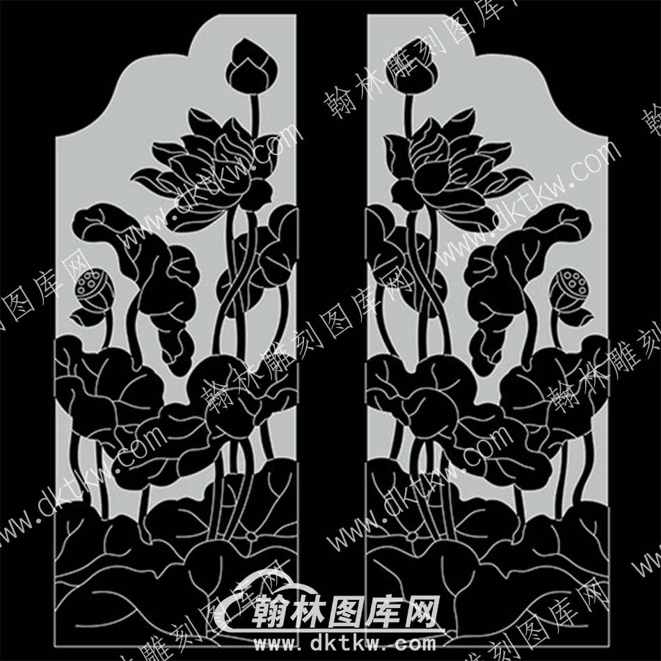 墓碑抱鼓耳朵莲花荷叶线雕图(MBBG-683).jpg