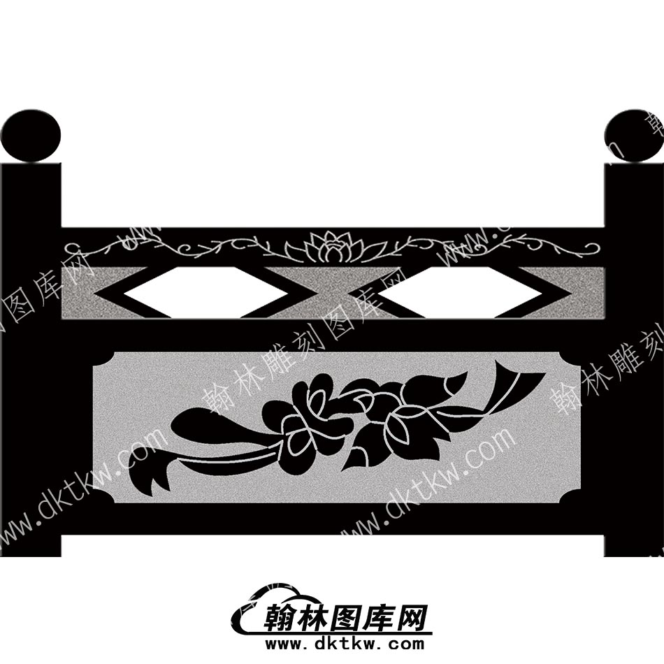 墓碑栏板八宝线雕图（MBLB-385）.jpg