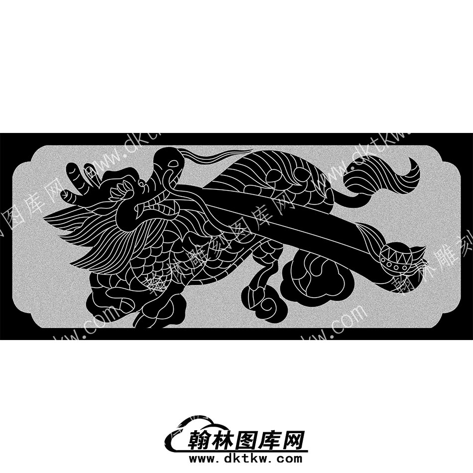 墓碑栏板麒麟瑞兽线雕图（MBLB-504）.jpg