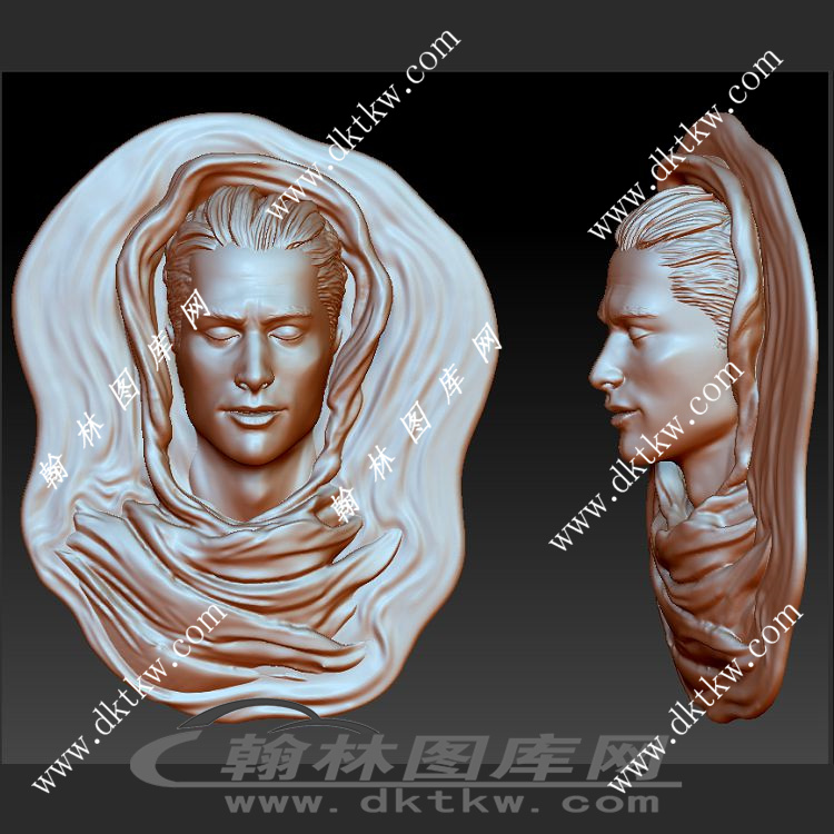 人脸雕塑立体圆雕图（SKT-175）.jpg