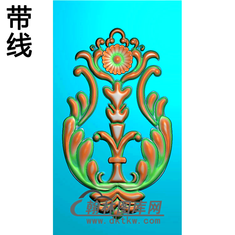 长方形洋花精雕图（CYH-254）.jpg