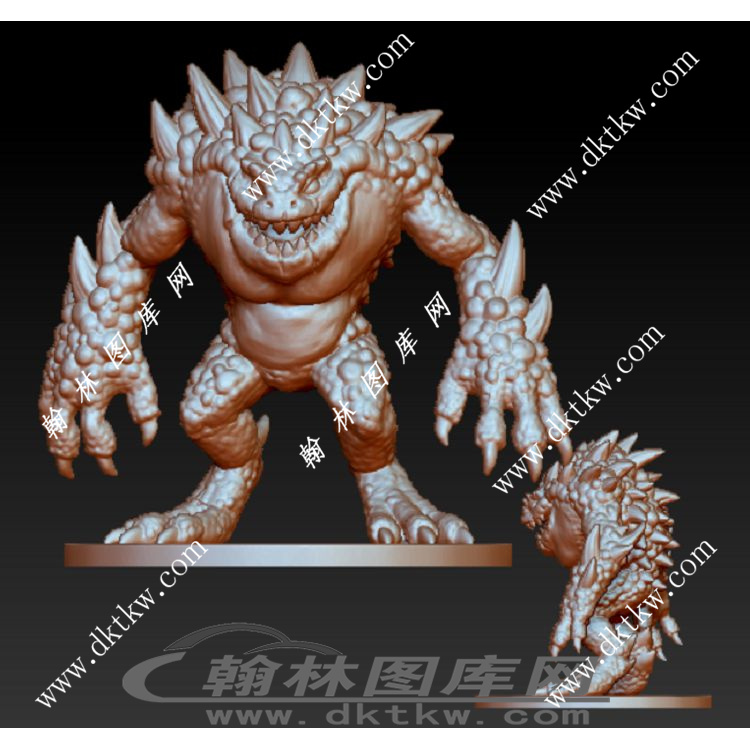 龙与地下城中 狂战魔 异界生物立体圆雕图（RNG-031）.jpg