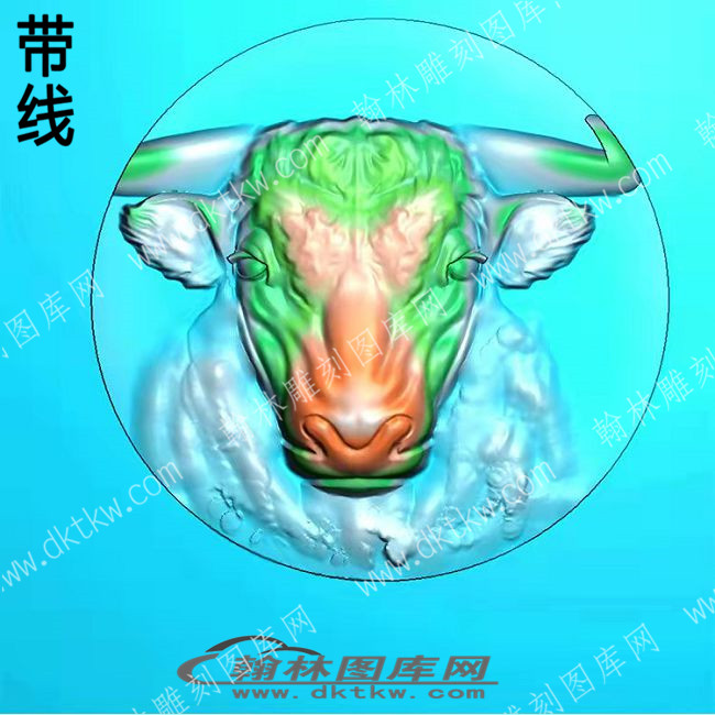 动物挂件 牛头带线精雕图(GJJD-0109).jpg