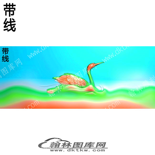 动物 花鸟天鹅带线精雕图(ZSJD-0102).jpg