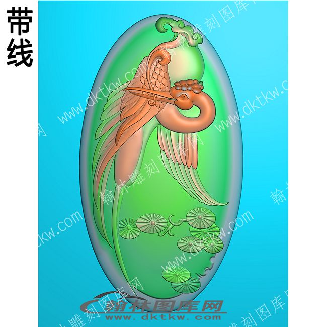 动物鸟专区 鹤挂件带线精雕图(GJJD-0504).jpg