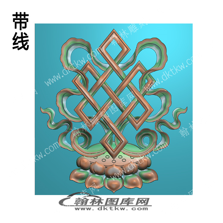 藏式八宝吉祥结莲花座带线精雕图（ZSBB-04-08).jpg