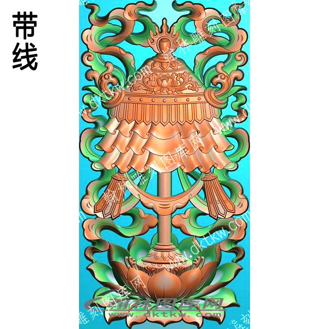 藏式八宝胜利幢1莲花座带线精雕图（ZSBB-07-07).jpg