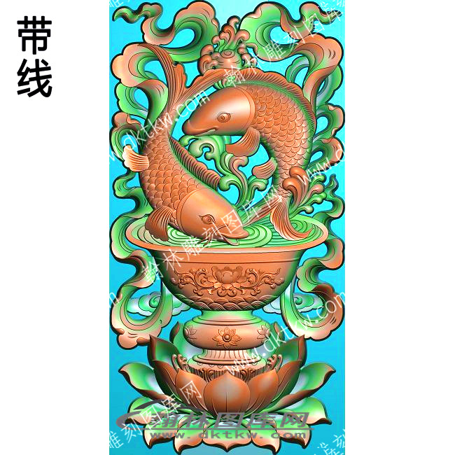 藏式八宝双鱼1莲花座带线精雕图（ZSBB-08-06).jpg