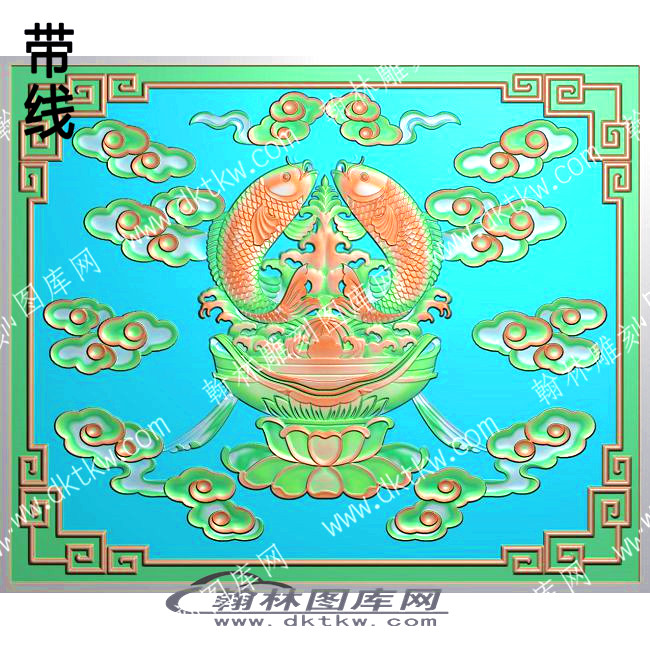 藏式雪域八宝双鱼带线精雕图（ZSBB-08-12).jpg