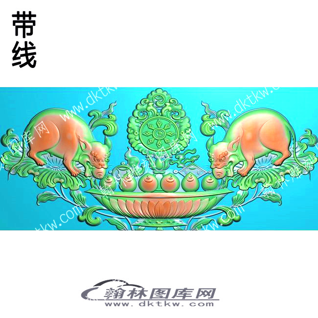 藏式家具 侧边吐鼠火宝带线精雕图(ZSDW-02-07).jpg