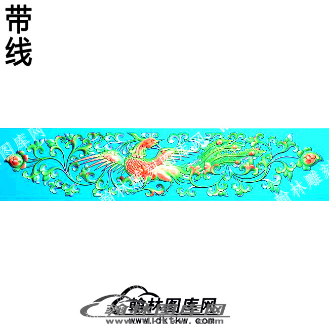 凤凰洋花背景带线精雕图(ZSDW-04-12).jpg