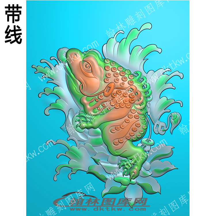 中式精雕图 动物系列蛤蟆(ZSJD-0540).jpg