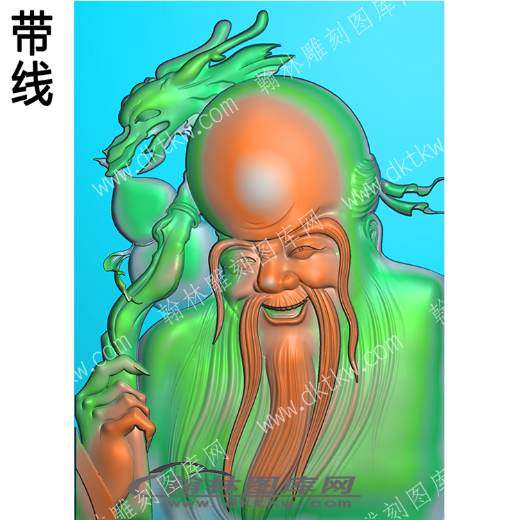 中式精雕图  人物谢列  古代人物寿星(ZSJD-0541).jpg