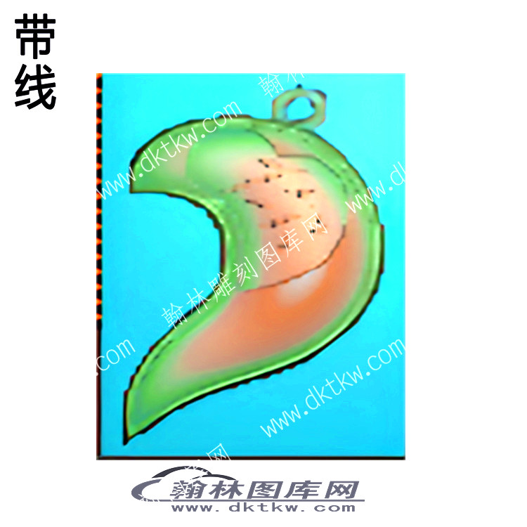 爱情侣心形对牌双面带线5（QTG-105）.jpg